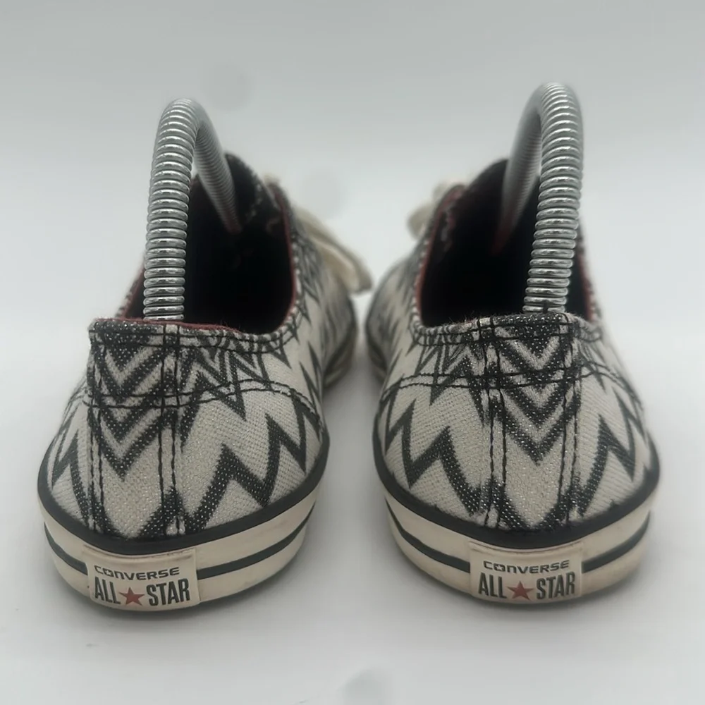 Converse x Missoni Collaboration Women’s Shoes Shiny Black White ZigZag W Size 8 - Picture 7 of 13